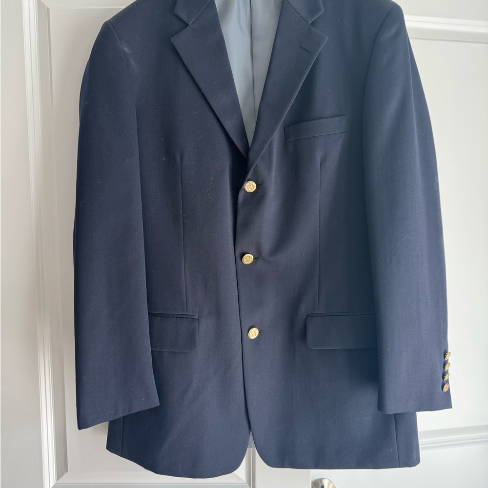 Classic Navy Blazer with Gold Buttons